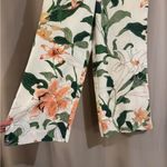Ann Taylor  Petite Floral Wide Leg  Pants - Orange and Green Photo 1
