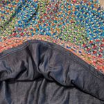 Flying Tomato Anthropologi Size Med Teal Blue Coral Floral Print Sun Dress Boho Photo 3