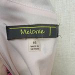 Melonie T Dress Retro‎ Floral Birds Cut Out NO BELT Neckline Cross Neck Size 16 Pink Photo 8