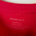 Urban Outfitters Deadmau5 DJ T Shirt Red Medium M Graphic Tee Short Sleeve 100% Cotton Solid Logo Photo 4