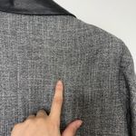 Jenni Kayne  Dark Gray Blazer Lamb Leather Button Closure Womens Medium Photo 7