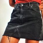 Topshop Black Denim Skirt Photo 0