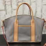 Dooney & Bourke Smoke Gray Leather Carley Madeline Satchel Bag Photo 3