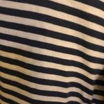 CAbi  navy & white long sleeve asymmetrical Top XS Photo 5