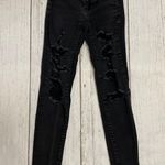 American Eagle Ne(x)t Level Stretch Distressed Hi-Rise Jeggings Black Size 00 Photo 1