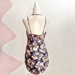 Vintage‎ Navy Floral Slip Dress 90s Y2K 2000s Romantic Boho Cottagecore Medium Blue Photo 1