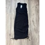 LIONESS ‎ Military Minds Mini Dress Black Sleeveless Ruched Bodycon Women's XXL Photo 1