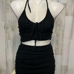 Two piece set black skirt and crop top Size XS Photo 0