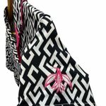 Sport Haley Geometric Print Golf Polo Shirt Black White Pink Womens Medium Photo 7