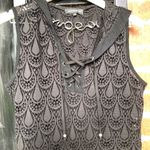 Club Z Collection Black Lace Swim Suit Coverup Hooded Dress Size M Size M Photo 1