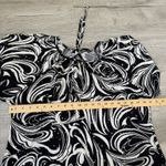 70s Rachel Rachel Women’s Blouse 2X Abstract Black White Sparkly Tie Back Y2K Photo 4