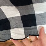 Adrianna Papell  gingham scallop trim shift black and white checkered dress sz 4 Photo 6