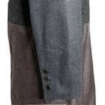 Yoki Womens  New York Faux Brown Gray Herringbone Wool Blend Coat Zip Front M Photo 4