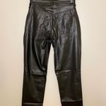 Old Navy High Waisted OG Straight Faux Leather Ankle Pants, Black, Size 26T, NWT Photo 8
