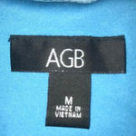 AGB turquoise sleeveless lined midi dress chest pockets button front NEW size M Blue Size M Photo 4