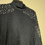 H&M Pearl shoulder mock neck shirt Photo 2
