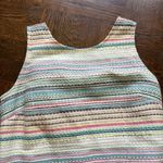 Vilagallo EUC Multicolored tweed shift dress Summer tweed textured V back Size 4 Photo 8