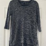 Cable & Gauge  3/4 Sleeve Hi Low Scoop Neck Sweater Gray Women's Size Large Photo 0