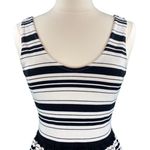 J.Crew  Black & White Striped Skater Dress Photo 1
