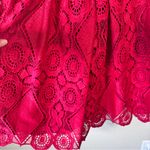 Maeve  Anthropologie Red Lace Summer Moon Dress Womens 10 Strappy Knee Length Photo 5