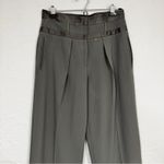 Giorgio Armani  Grey Wide Leg High Rise Trouser Dress Pants Womens XL Preppy Photo 3
