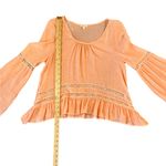 E & M  Light Coral Bell Sleeve Women's Blouse‎ Photo 3