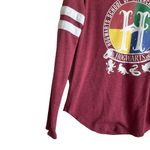 Harry Potter  Women Top M Red Hogwarts School Graphic Design Casual White Accents Photo 4