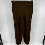 Max Mara  Wool Trousers Pants Pleated Button Pocket Ankle Straight Brown 12 34x32 Photo 4