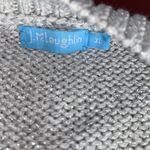J. McLaughlin  Cardigan Womens XL Metallic Knit Open Front Pockets Shimmer Sparkle Photo 3