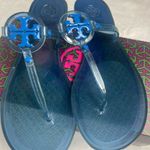 Tory Burch  Mini Miller Flat Thong  Sandals Dark Blue size 7 Photo 2