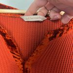 Soft Surroundings Sweater Womens Large Pullover V Neck Orange Velvet Casual Photo 1