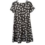 LuLaRoe Disney Mickey Mouse Happy Face Grey Dress Carly Sz XS Hi-Low Swing Cute Photo 1