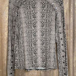 BKE Red By Long Sleeve Snake Print Metal Button Sleeve Blouse Small Photo 0