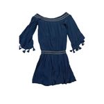 Lilly Pulitzer  Joelle Off Shoulder True Navy Blue Mini Dress size XXS Photo 4