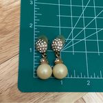 Vintage Unsigned Pearl Drop Pearl Earrings Photo 4