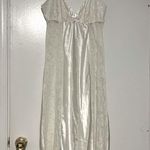 Flora Nikrooz Vintage Flora Nikrooz Ivory Satin & Lace Slip Dress – Size Medium Photo 0
