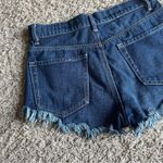 Bullhead Denim Co. Dark Wash Button Fly High Rise Jean Shorts Size 25 Blue Photo 8