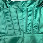 Green Satin Corset Mini Dress NWOT Size XL Photo 10