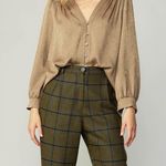 Current Air NEW Shirred Jacquard Blouse - BRONZE Photo 0