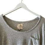 Chaser NWT  REVOLVE SCOOP NECK W/ POCKET Long Sleeves Heather Gray  Top SZ M Photo 1