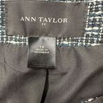 Ann Taylor  BLACK CREAM‎ AND BLUE SHORT WOVEN TWEED JACKET SIZE 14 Photo 8