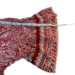 Umgee Dress Off Shoulder Bell Sleeve Red Paisley Floral 2XL Boho Peasant Holiday Photo 8