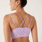 PINK - Victoria's Secret VS PINK Lavender Purple Longline Crochet Lace Padded Bralette Photo 4