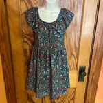 Xhilaration  Y2K Bright floral n paisley peasant dress Photo 9