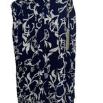 Moon Orchid Navy Floral Maxi Skirt Tiered Ruffle Elastic Waist XXL Blue Photo 1