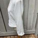 Pendleton Vintage  Ivory Satin Strip V-Neck Button Up Blouse Top Polyester Sz 6P Photo 3