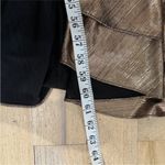 Retrofête  Flora Lamé High-Low deep V-neck Wrap Dress - Bronze EUC Photo 5