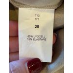 Atlein Shirt Women 4 Tan Beige Knit Sleeveless Asymmetric Neckline Tee Photo 8