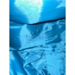 Vintage Blue Suede Purse Gold chain Shoulder Photo 9