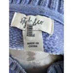 Style & Co Scoop Neck Soft Knit Long Sleeve Sweater Blue Medium Photo 6